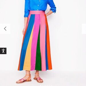 Boden Linen Flippy A-Line Maxi Skirt